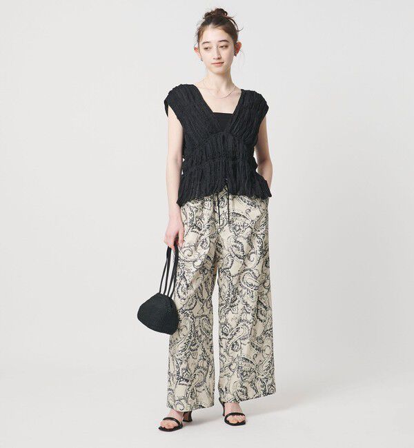 UNITED ARROWS「＜SACRA＞ペイズリー イージーパンツ」|チノ|