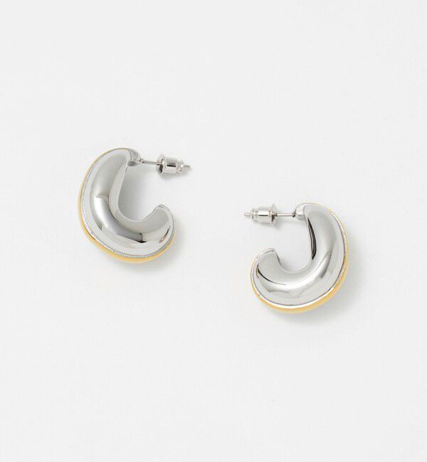 UNITED ARROWS「2トーンメタル ピアス」|ピアス|SILVER