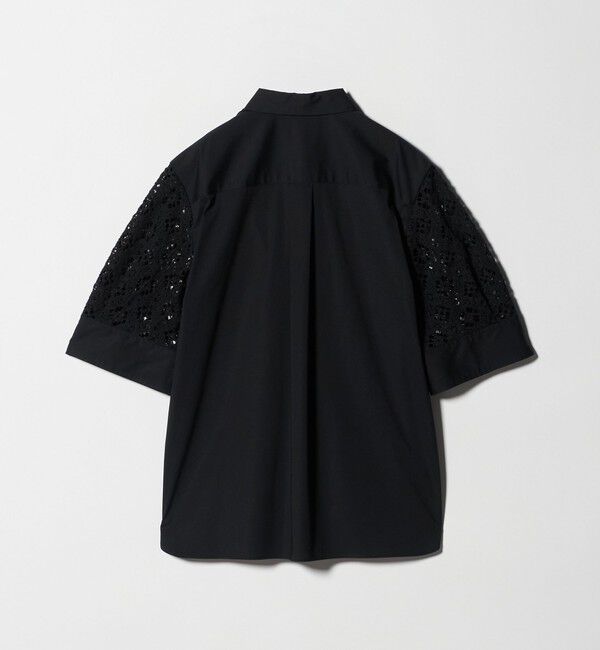 UNITED ARROWS「ラッセルレース コンビ シャツ ‐ウォッシャブル‐」|シャツ・ブラウス|