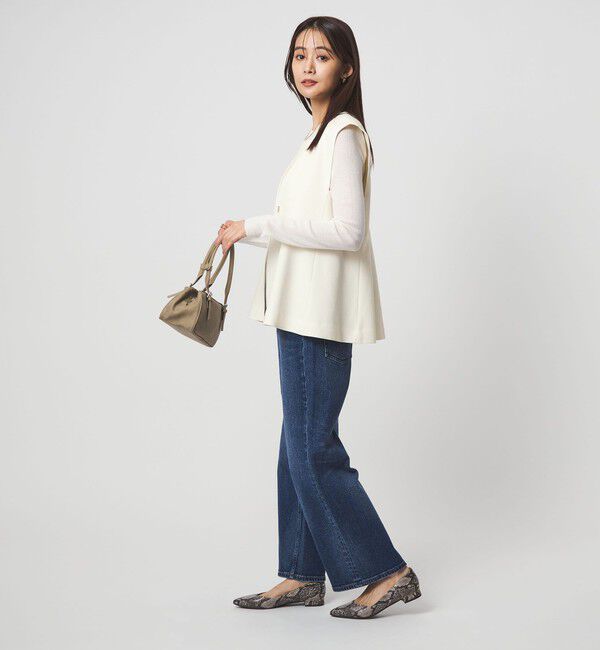 UNITED ARROWS green label relaxing「［size SHORTあり］fleurie(フルリー) ペプラム ジレ」|ベスト・ジレ|