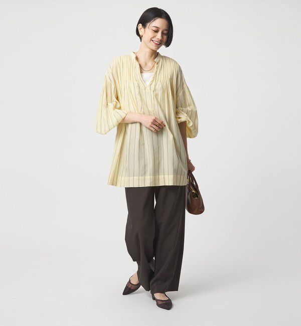 UNITED ARROWS green label relaxing「ボリュームスリーブ ピンタック ブラウス」|シャツ・ブラウス|