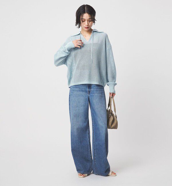 UNITED ARROWS green label relaxing「メッシュ ポロプルオーバー」|ニット・セーター|