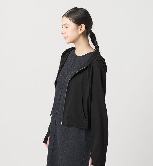 BEAUTY&YOUTH UNITED ARROWS「【WEB限定 Wardrobe DAILY MINIMAL】フードジップパーカー UVカット 接触冷感 ウォッシャブル」|パーカー|