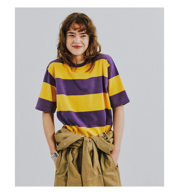 BEAMSBOY「【別注】WAREHOUSE & CO. / ボーダー Tシャツ」|Tシャツ・カットソー|PURPLE YELLOW