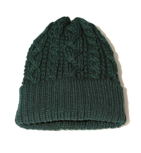 BEAMS PLUS「Cable Watch Cap」|ニット帽|D.GRN