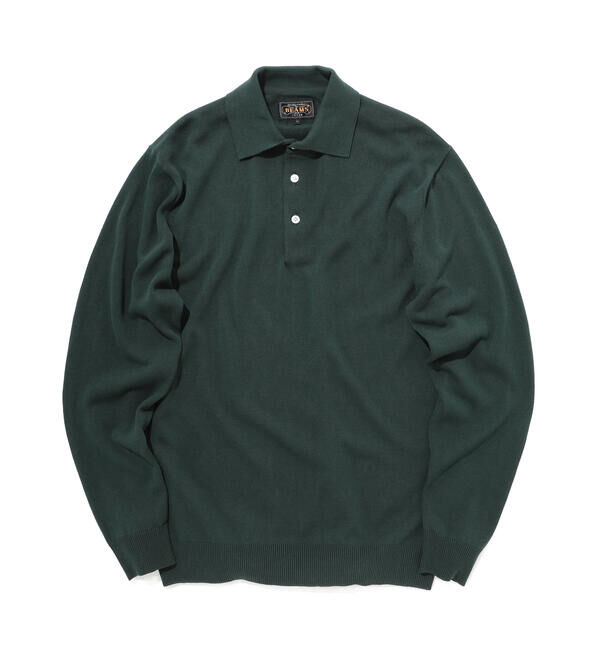 BEAMS「BEAMS PLUS / 12ゲージ ニット ポロシャツ」|ポロシャツ|GREEN