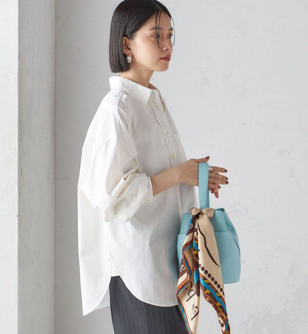 SHIPS for women「《一部追加予約》〈洗濯機可能〉ピン オックス 刺繍 シャツ」|シャツ・ブラウス|