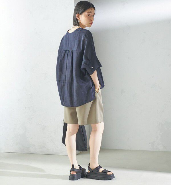 SHIPS for women「〈手洗い可能〉ダブル クロス ハーフ パンツ」|キュロット|