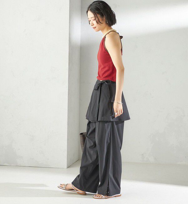 SHIPS for women「maroba:＜手洗い可能＞ラッシュ リボン ラップ スカート」|その他|