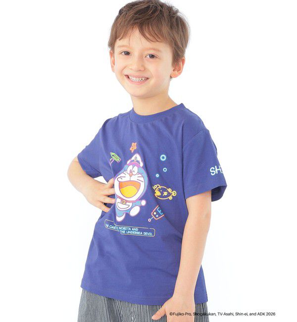 SHIPS KIDS「SHIPS KIDS:100～130cm /＜映画ドラえもん 新・のび太の海底鬼岩城＞ Tシャツ」|Tシャツ・カットソー|ネイビー