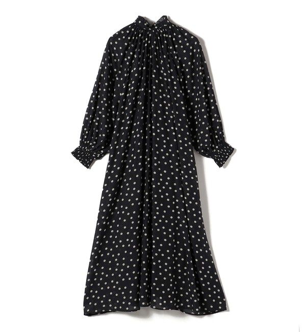 SHIPS for women「Fanaka:〈手洗い可能〉ドット プリント ロング スリーブ ワンピース」|ワンピース|