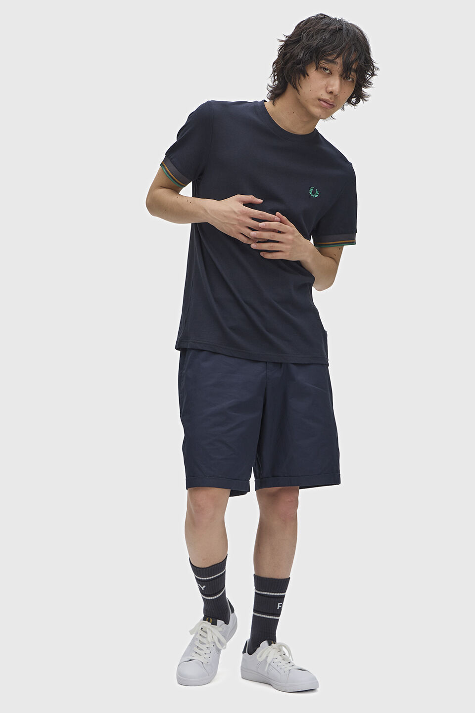FRED PERRY 「Twin Tipped Cuff T-Shirt／ツインティップカフスTシャツ」|Tシャツ・カットソー|