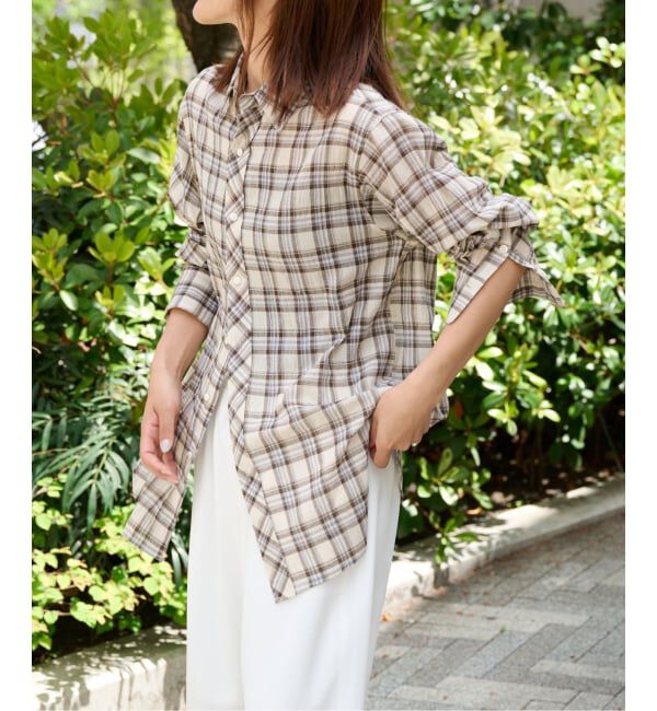 OUTDOOR PRODUCTS Usual Things「コットンボイルワッシャーチェックシャツ」|シャツ・ブラウス|