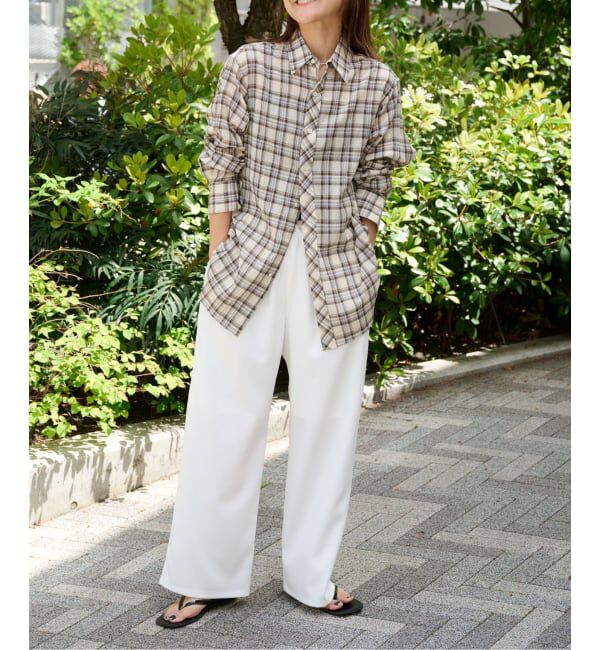 OUTDOOR PRODUCTS Usual Things「コットンボイルワッシャーチェックシャツ」|シャツ・ブラウス|