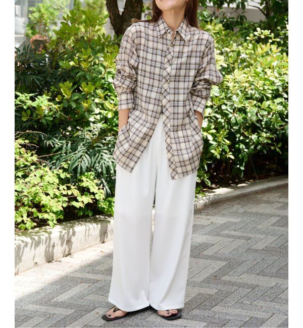 OUTDOOR PRODUCTS Usual Things「コットンボイルワッシャーチェックシャツ」|シャツ・ブラウス|