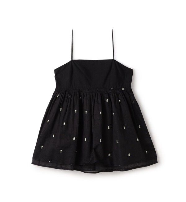 TOMORROWLAND BUYING WEAR「【別注】ne Quittez pas BLACK POPLIN ORGANZE キャミソールトップス」|キャミソール|19 ブラック