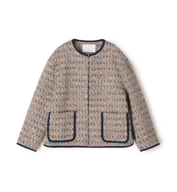 Ballsey「Blueberry Tarte クルーネックジャケット」|ノーカラージャケット|66 ブルー系