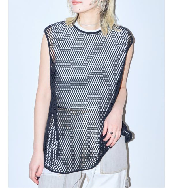  「COTTON MESH TANK TOP：カットソー」|Tシャツ・カットソー|