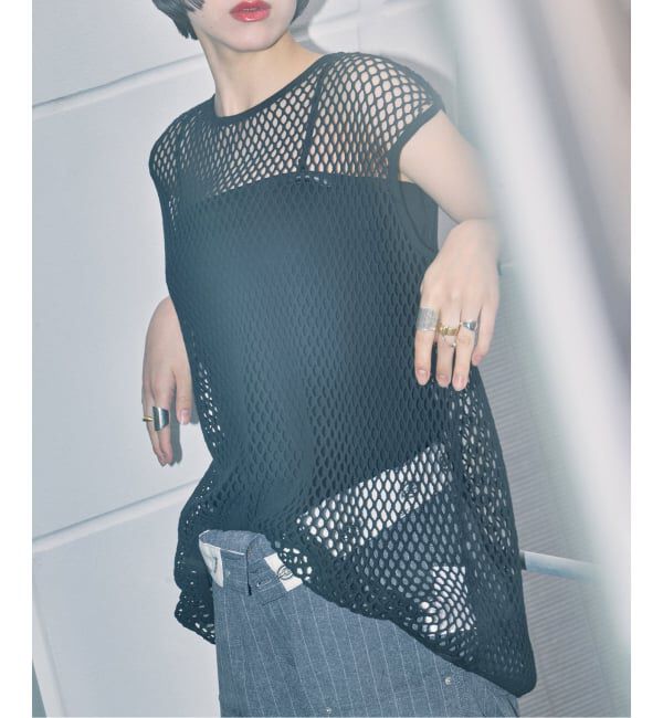  「COTTON MESH TANK TOP：カットソー」|Tシャツ・カットソー|