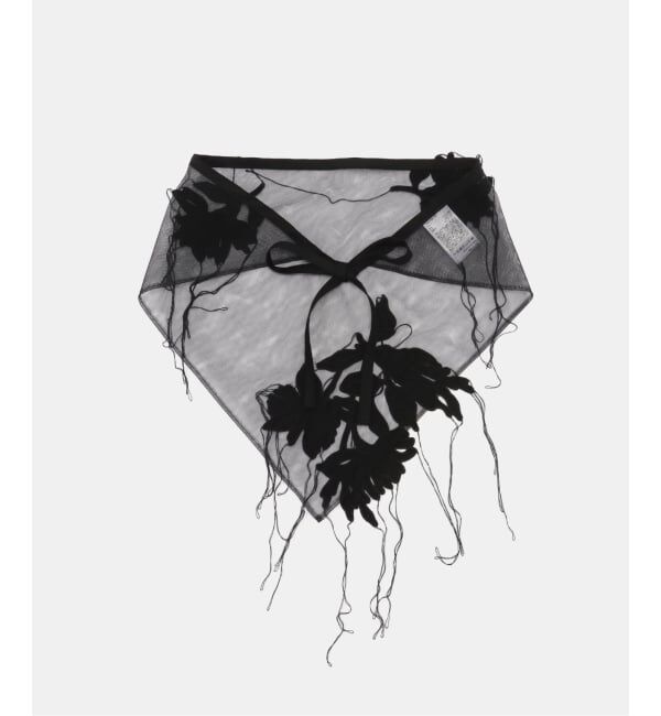 「MARGE FRAYED EMBROIDERY SCARF 1012-0108-035：スカーフ」|バンダナ・スカーフ|