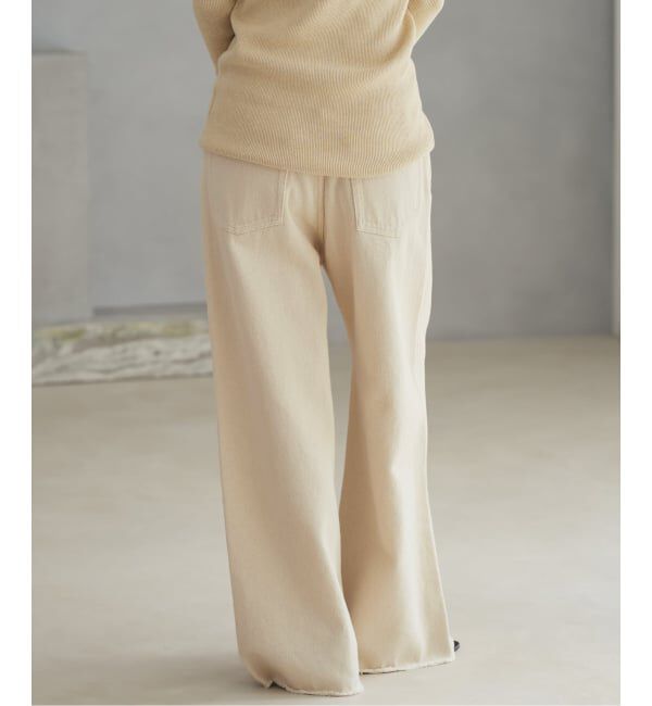 Plage「Ecru cotton パンツ」|デニム|