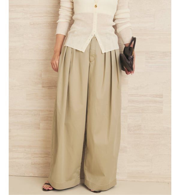 Plage「《WEB限定追加予約》R&rsquo;IAM Super wide CHINO パンツ 5」|チノ|