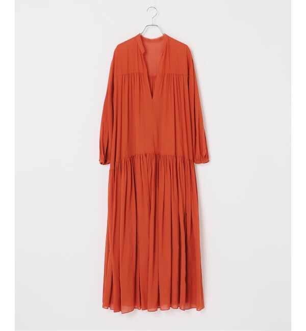 Plage「Cotton chiffon maxi ワンピース」|ワンピース|レッド