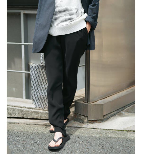 VERMEIL par iena「《追加4/手洗い可》ツイルストレッチスリムパンツ」|スラックス|ブラック