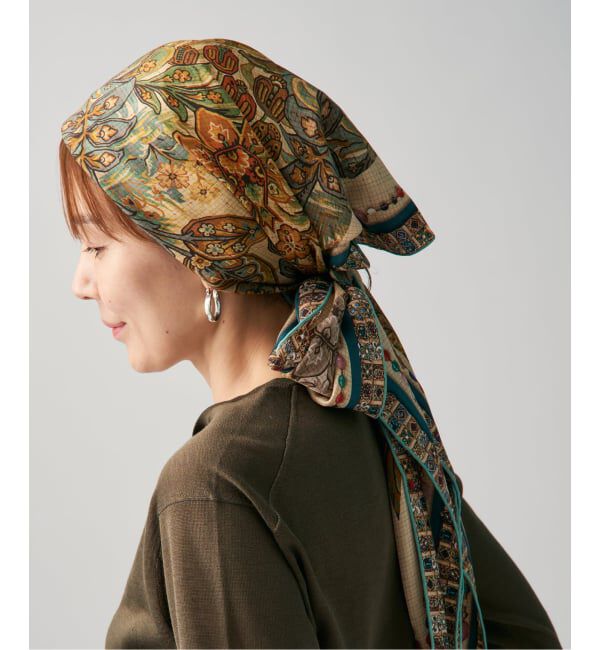 VERMEIL par iena「《追加》PIERRE LOUIS MASCIA ピエール ルイマーシャ Scarf 65x120cm 517550/101」|バンダナ・スカーフ|ベージュ A