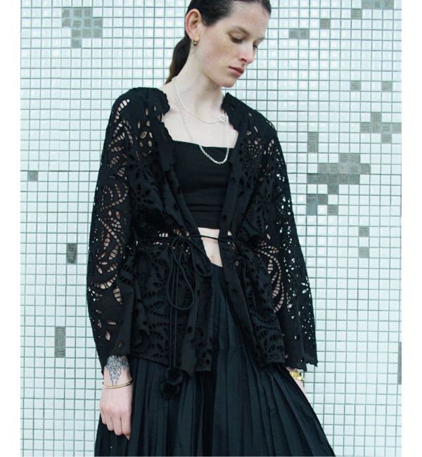 VERMEIL par iena「シフリー刺繍ブラウス」|シャツ・ブラウス|ブラック