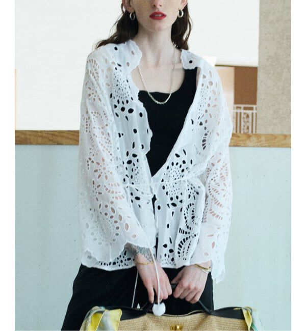 VERMEIL par iena「シフリー刺繍ブラウス」|シャツ・ブラウス|ホワイト