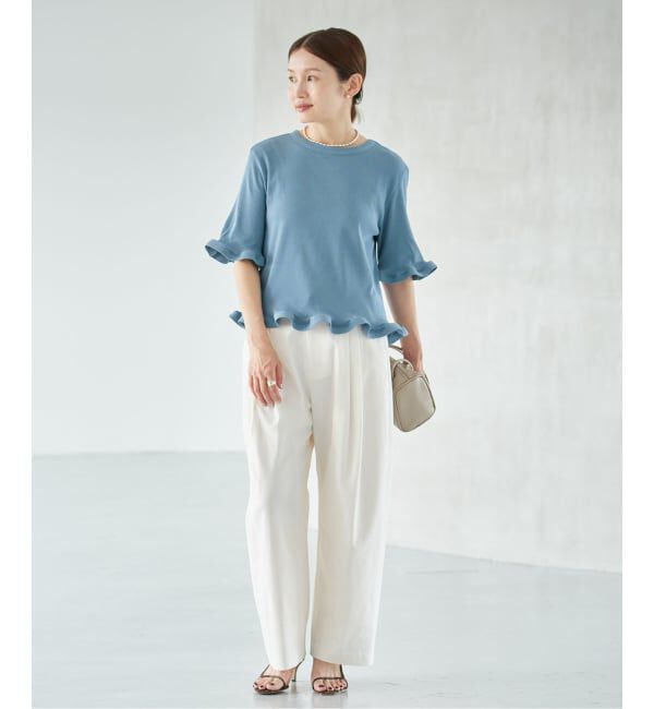 IENA「《WEB限定/追加予約》オーガニックコットン WAVE Tシャツ」|Tシャツ・カットソー|