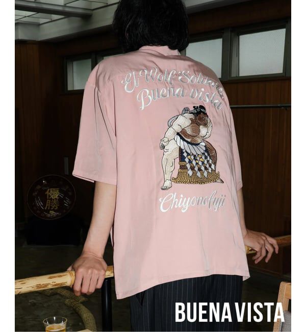 417 EDIFICE「【千代の富士&times;BUENA VISTA】 El wolf solitario s/s shirt」|シャツ・ブラウス|ピンク