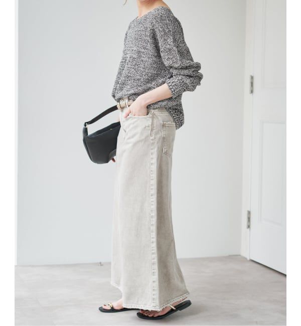 Spick and Span「《WEB限定カラー有り / 追加》ペーパーヤーン2WAYルーズプルオーバー」|ニット・セーター|