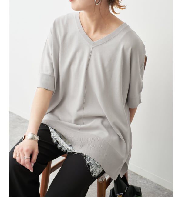Spick and Span「《一部店舗+WEB限定 / 追加》14GWASHABLE2WAYポンチョプルオーバー」|ニット・セーター|