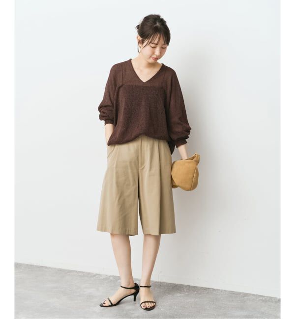 Spick and Span「ペーパーヤーンコクーンシルエットプルオーバー」|ニット・セーター|