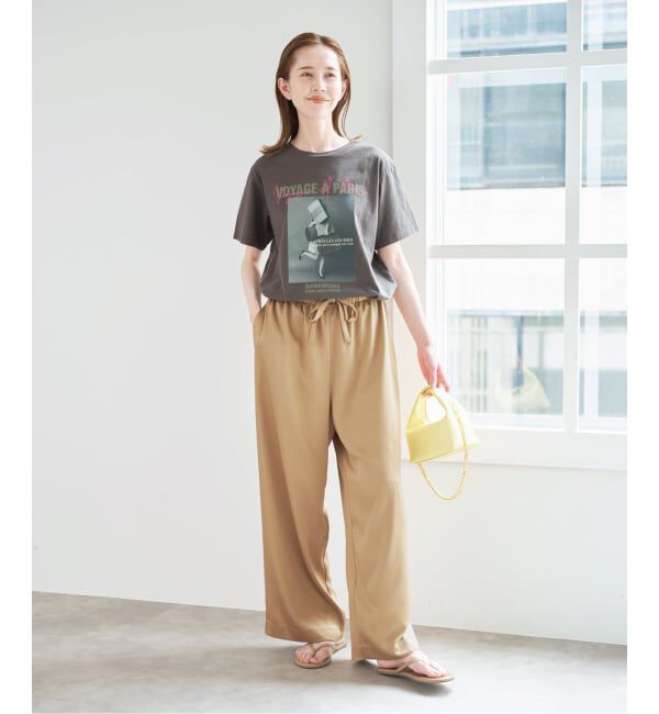 U by SPICK&SPAN「ルーズストレートイージーパンツ」|スラックス|