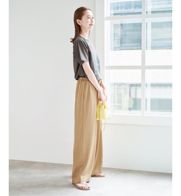U by SPICK&SPAN「ルーズストレートイージーパンツ」|スラックス|