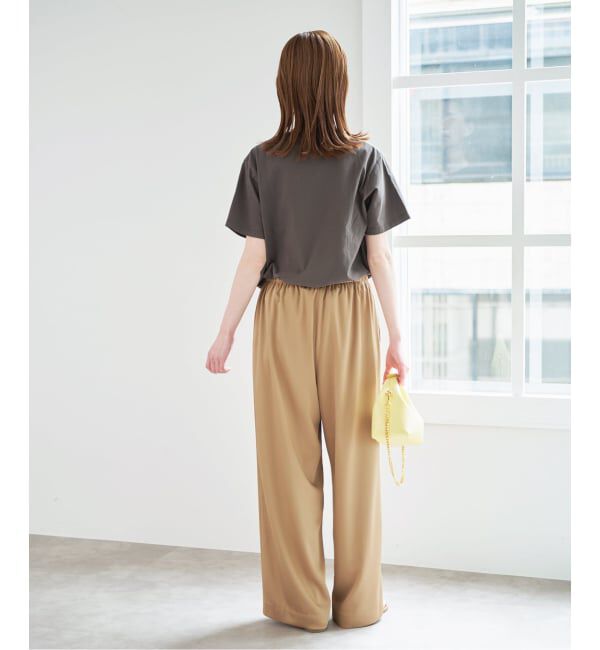 U by SPICK&SPAN「ルーズストレートイージーパンツ」|スラックス|