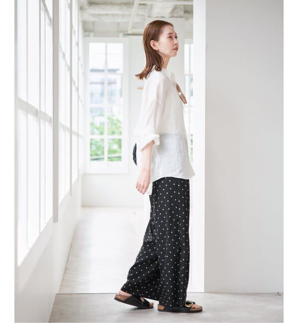 U by SPICK&SPAN「ルーズストレートイージーパンツ」|スラックス|