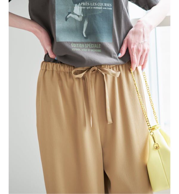U by SPICK&SPAN「ルーズストレートイージーパンツ」|スラックス|