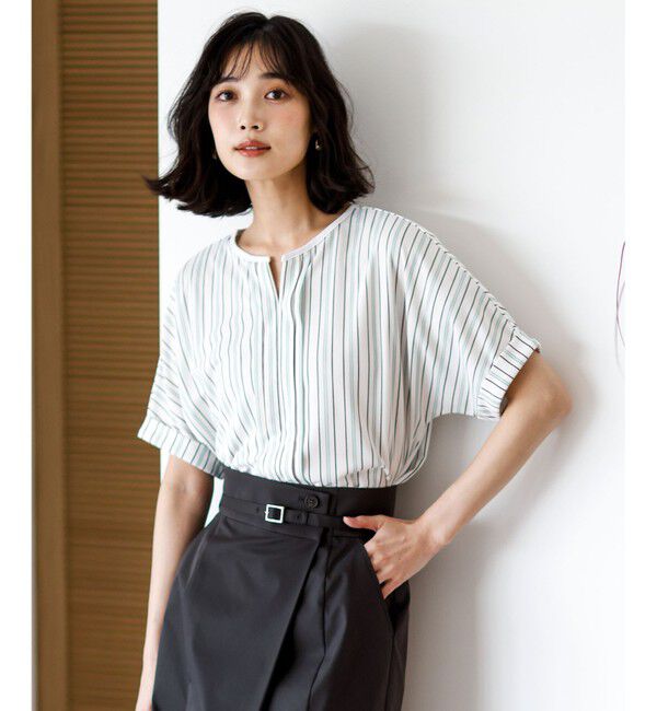 ANY SIS「ジョーゼットフロントタック プルオーバー」|Tシャツ・カットソー|ｵﾌｽﾄﾗｲ