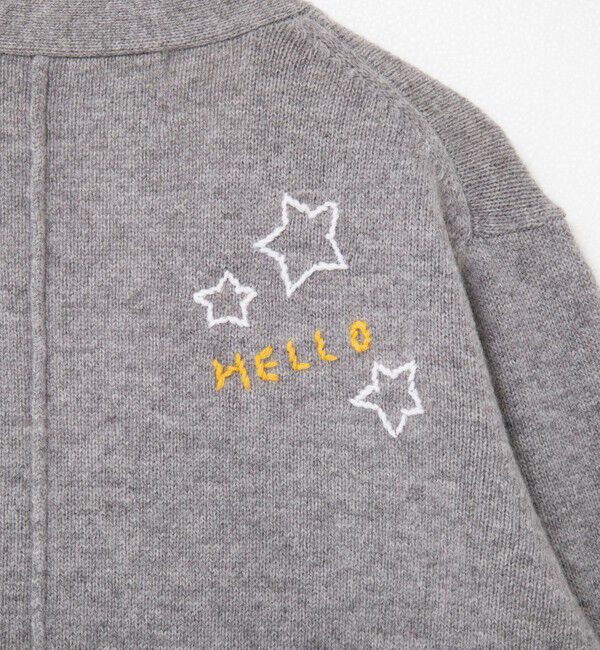 Rie Miller「《手洗い可能》ハンド刺繍Vネックカーディガン」|カーディガン|