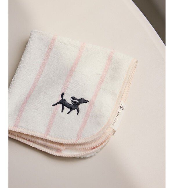 ROPE PICNIC PASSAGE「ワンポイント刺繍ストライプタオルハンカチ/ボックス入り」|ハンカチ|ピンク(63)