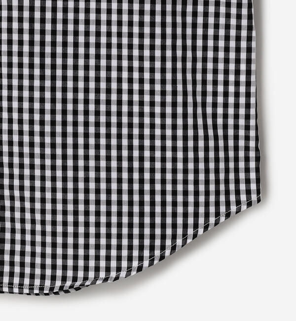 GYMPHLEX「Gymphlex | コットン フレンチスリーブシャツ GINGHAM WOMEN」|シャツ・ブラウス|