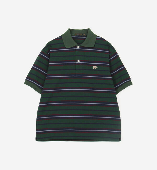  「SCYE BASICS | 〈別注〉コットン鹿の子 ポロシャツ WOMEN」|ポロシャツ|GREEN系1