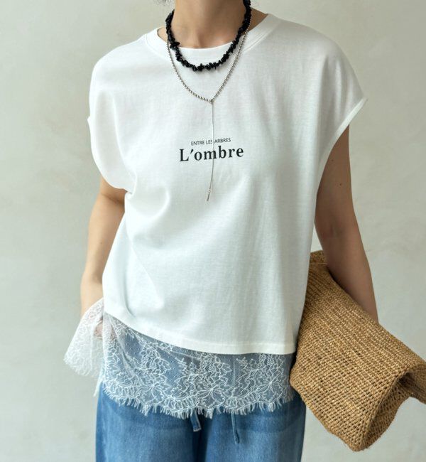  「【WEB限定】ヘムレースロゴTEE」|Tシャツ・カットソー|オフホワイト