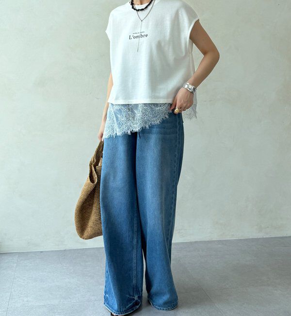  「【WEB限定】ヘムレースロゴTEE」|Tシャツ・カットソー|