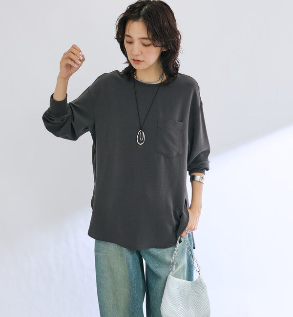  「【冷房・日焼け対策◎/3サイズ展開/手洗い可】ジョーゼットポケットブラウス」|シャツ・ブラウス|
