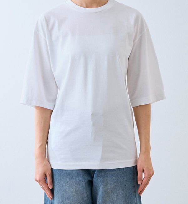  「【接触冷感/UVカット機能付き】ゴブソデクルーネックTee」|Tシャツ・カットソー|